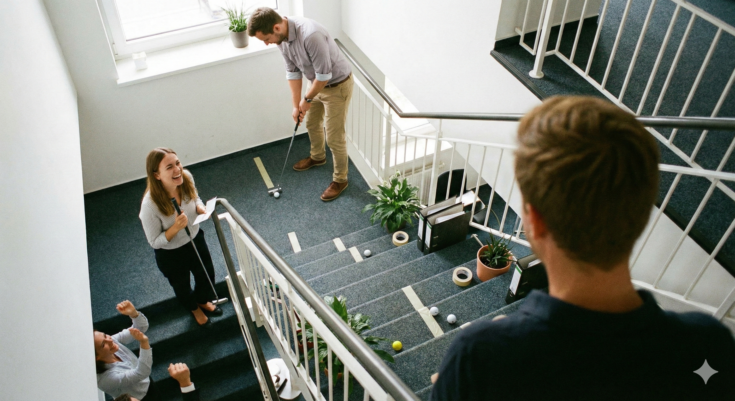 Office Golf: creative courses during the team event